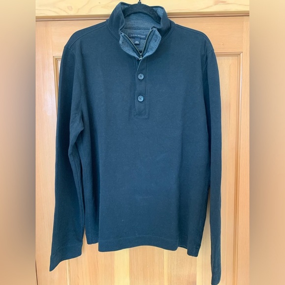 Banana Republic Men’s button/zip layering Shirt. Black size large. - Picture 1 of 6